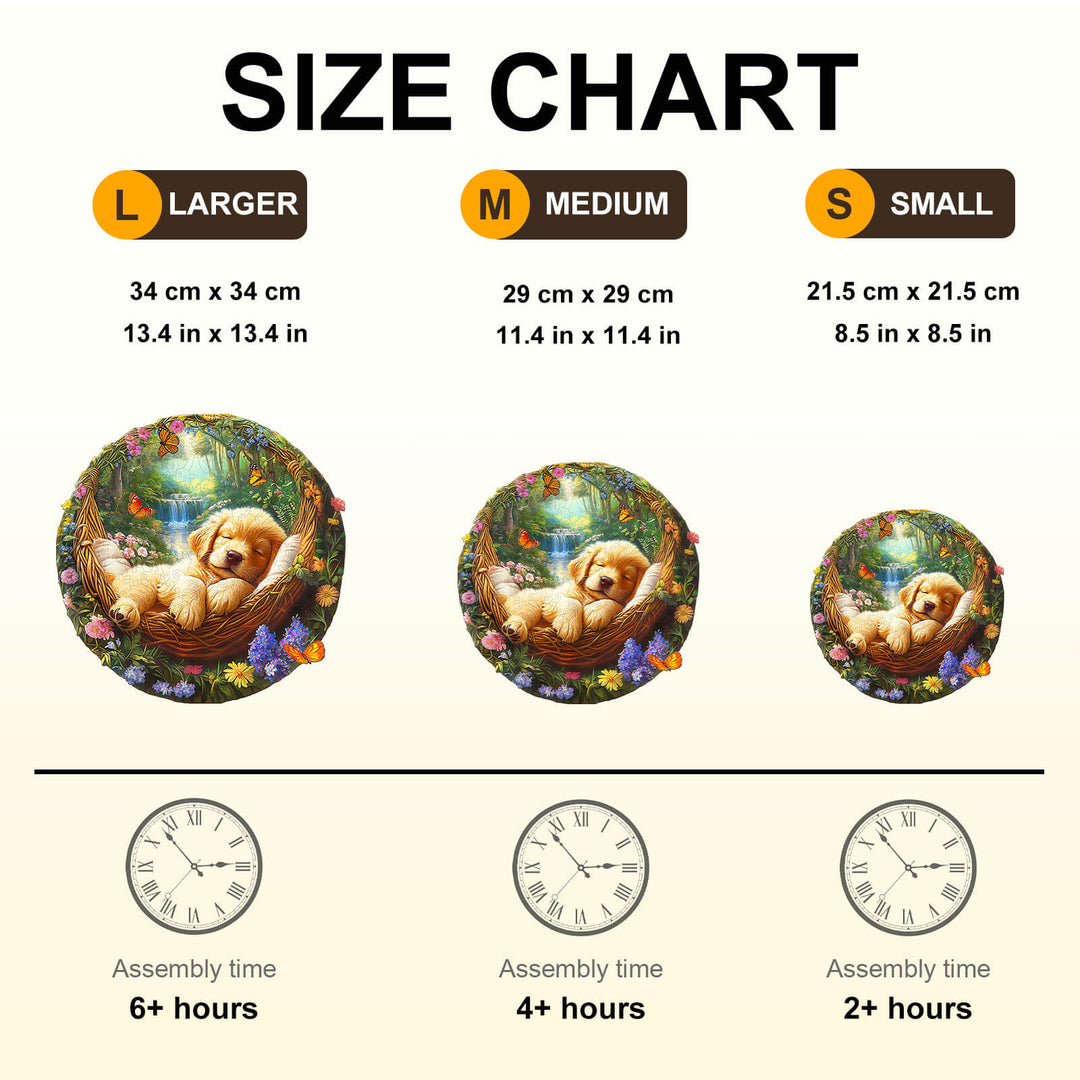 Sleeping puppy Wooden Jigsaw Puzzle