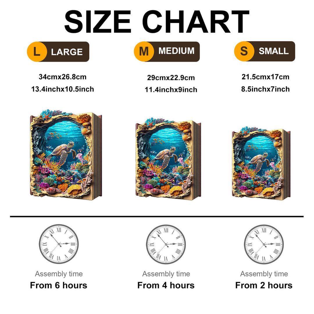 3D Deep Blue Wooden Jigsaw Puzzle