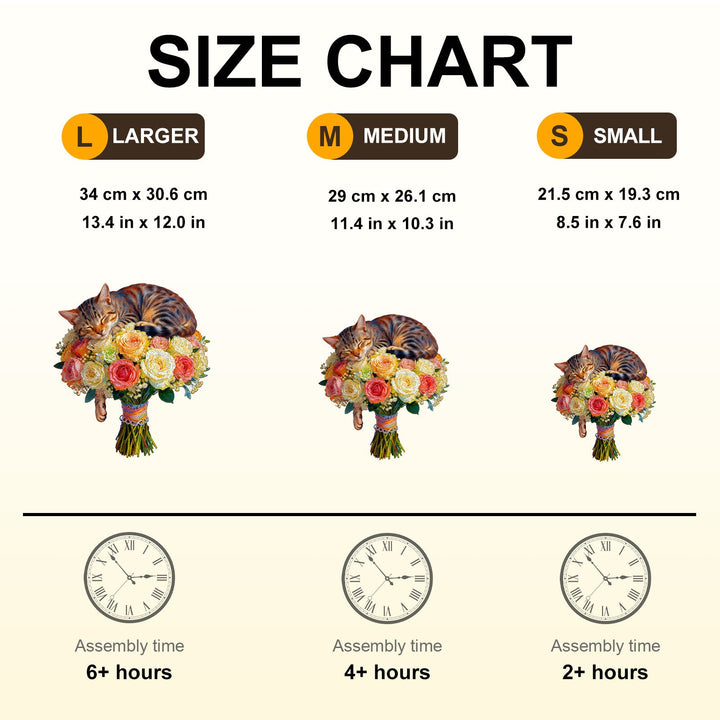 Kitten Bouquet Wooden Jigsaw Puzzle