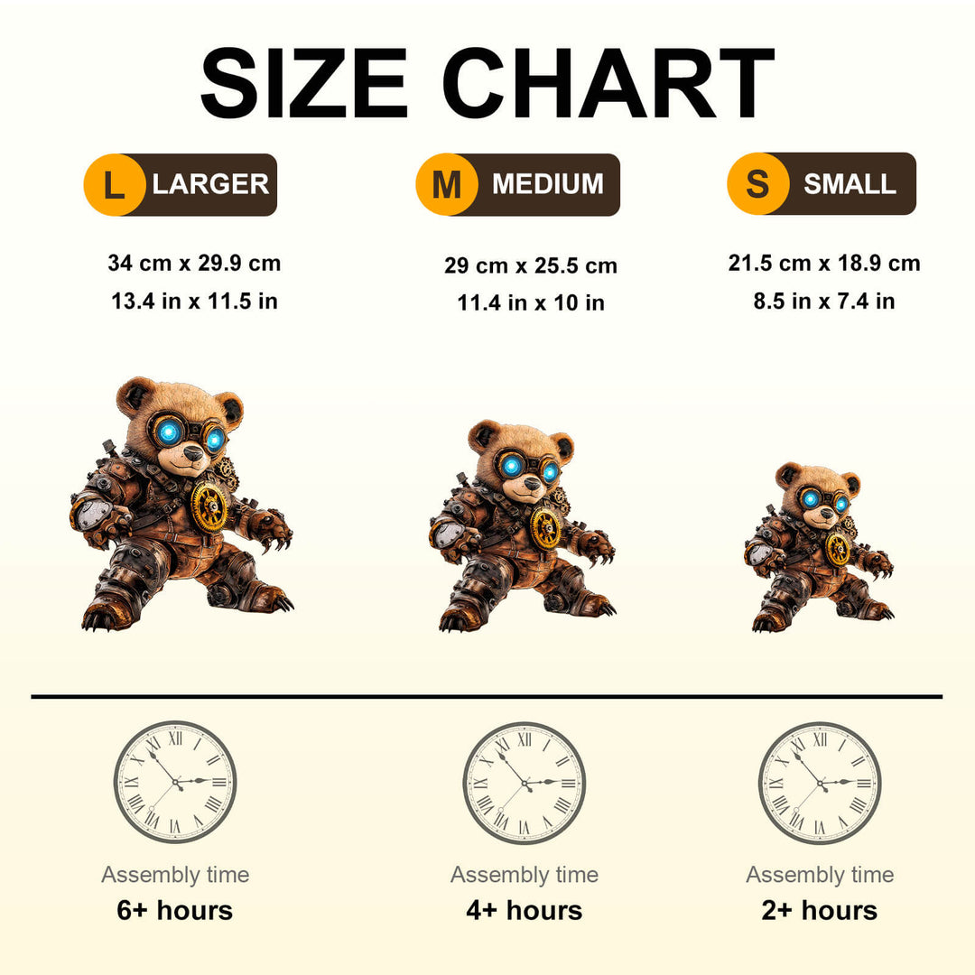 Cyber bear Wooden Jigsaw Puzzle