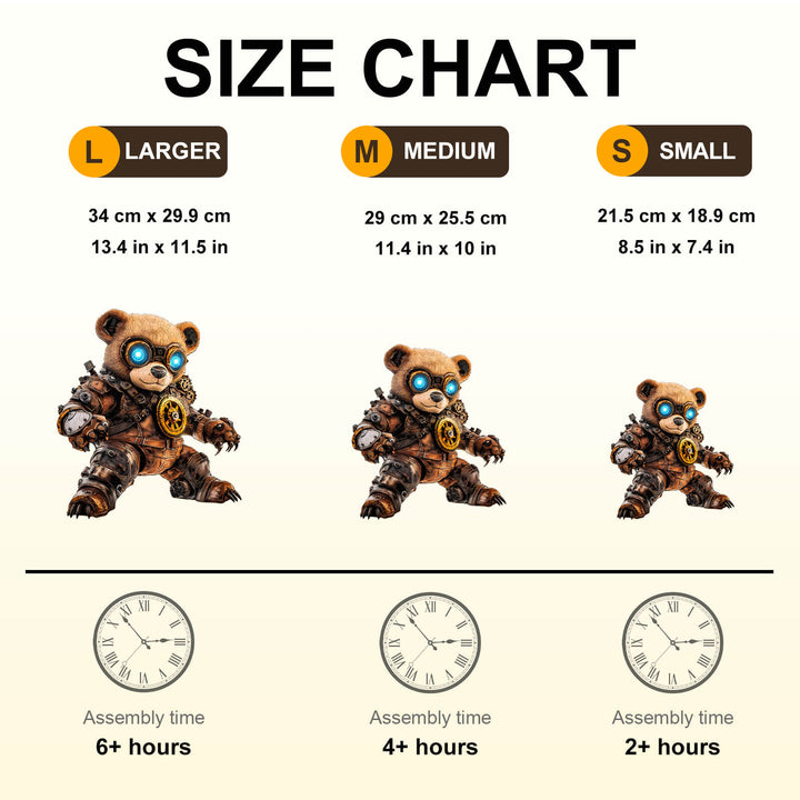 Cyber bear Wooden Jigsaw Puzzle