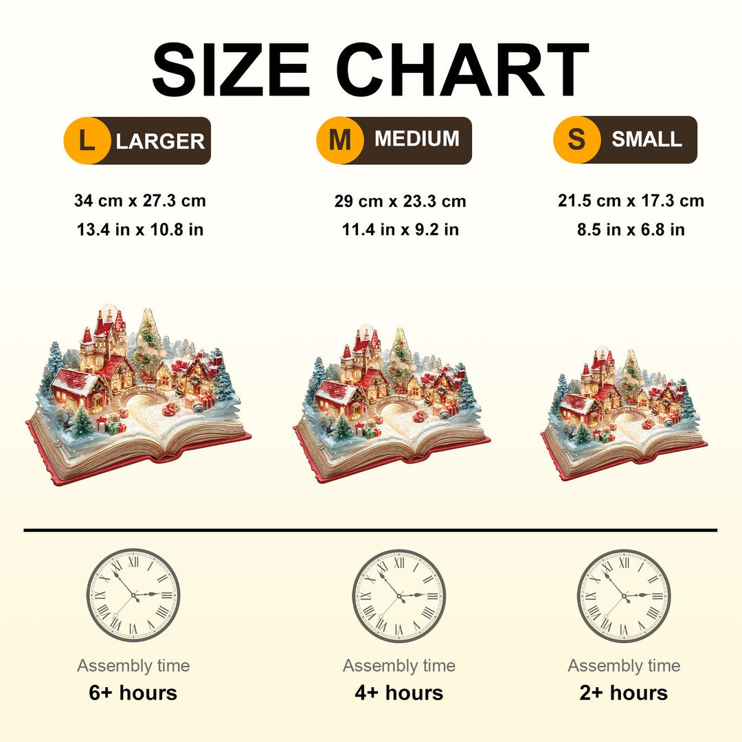 Christmas Pop-up Book Wooden Jigsaw Puzzle
