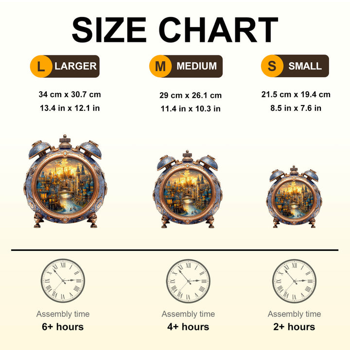 Alarm Clock World Wooden Jigsaw Puzzle
