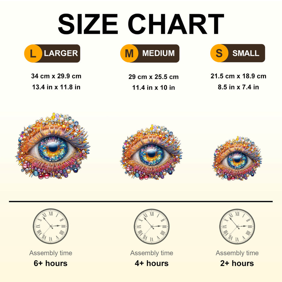 Gemstone Eyes Wooden Jigsaw Puzzle