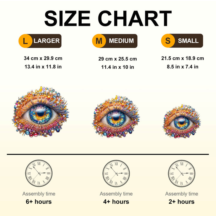 Gemstone Eyes Wooden Jigsaw Puzzle