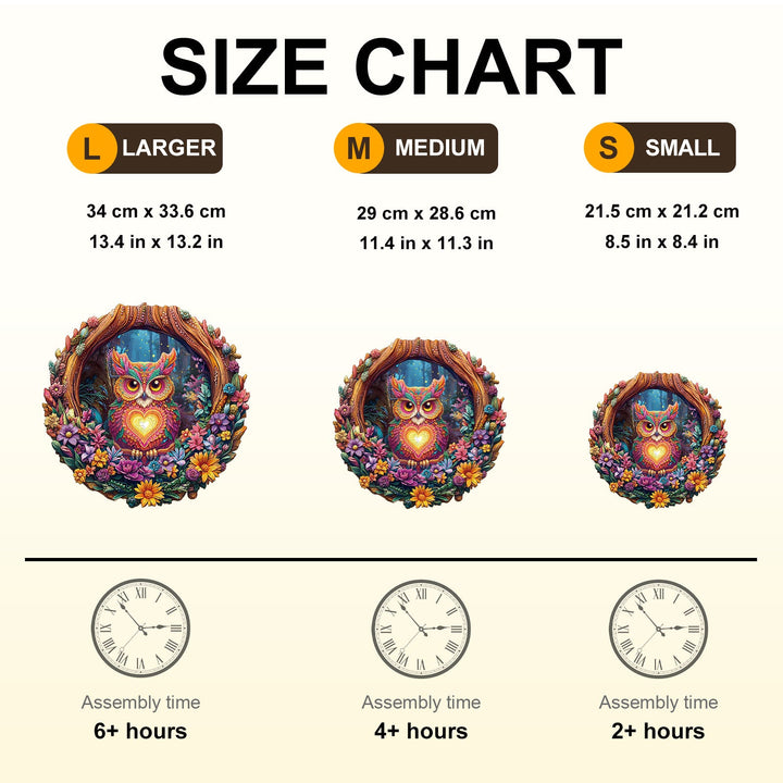 Loving Owl Wooden Jigsaw Puzzle