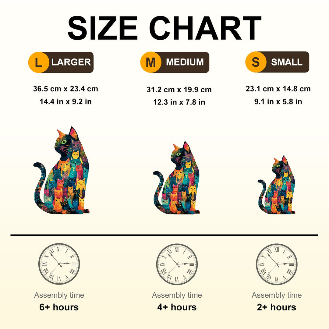Feline Mosaic Wooden Jigsaw Puzzle