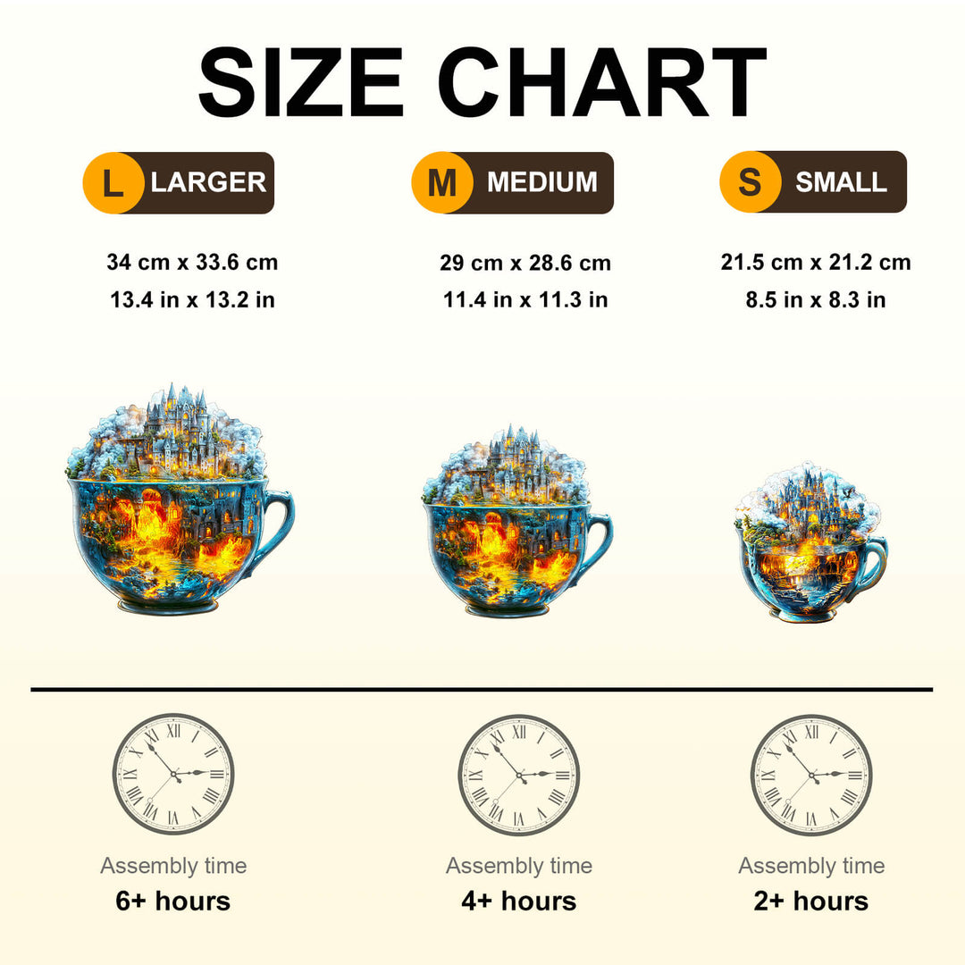 Magic cup-2 Wooden Jigsaw Puzzle