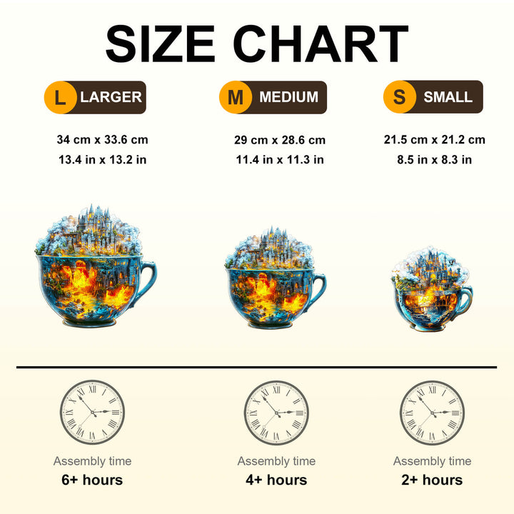 Magic cup-2 Wooden Jigsaw Puzzle