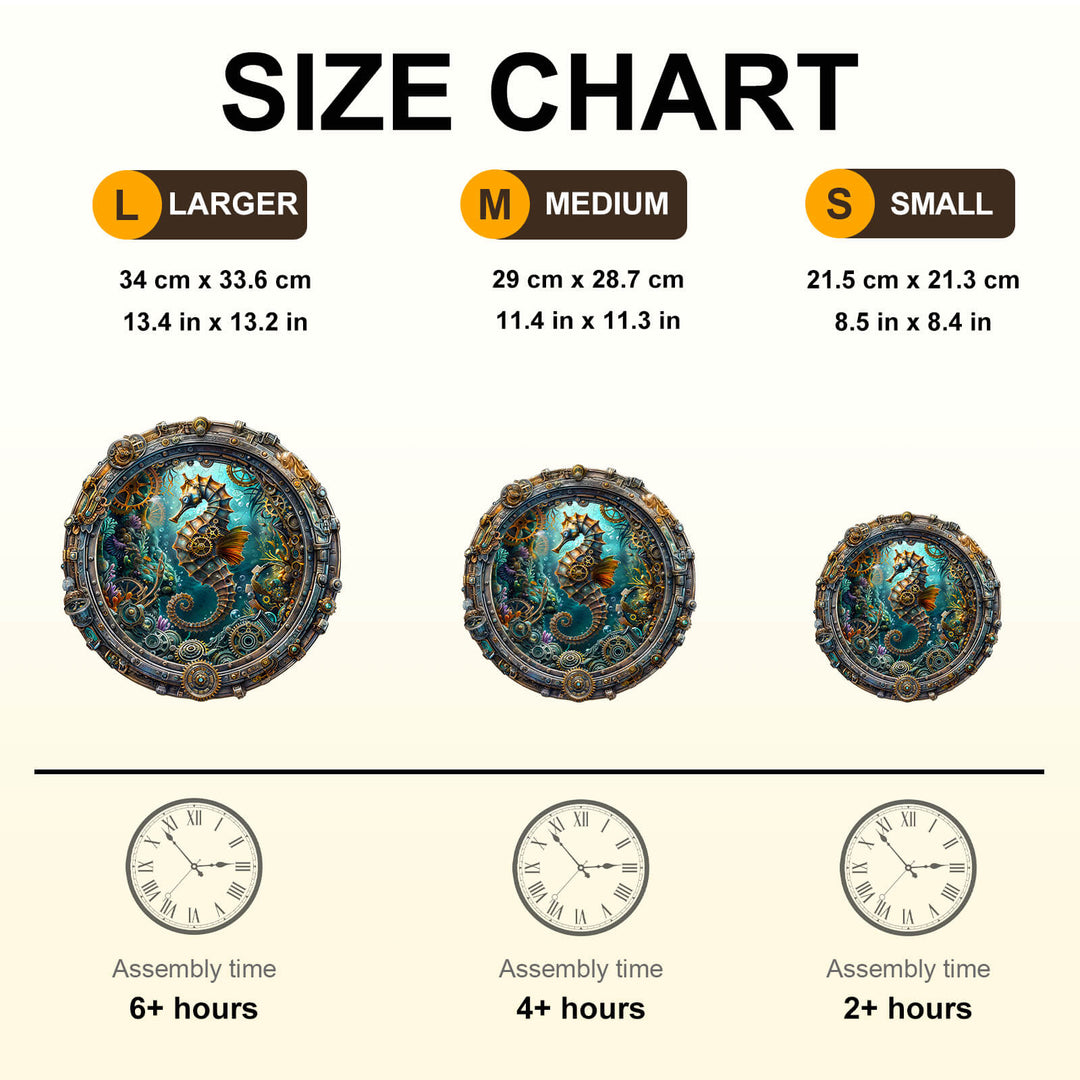 Abyssal seahorse Wooden Jigsaw Puzzle
