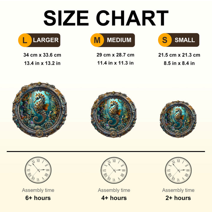 Abyssal seahorse Wooden Jigsaw Puzzle