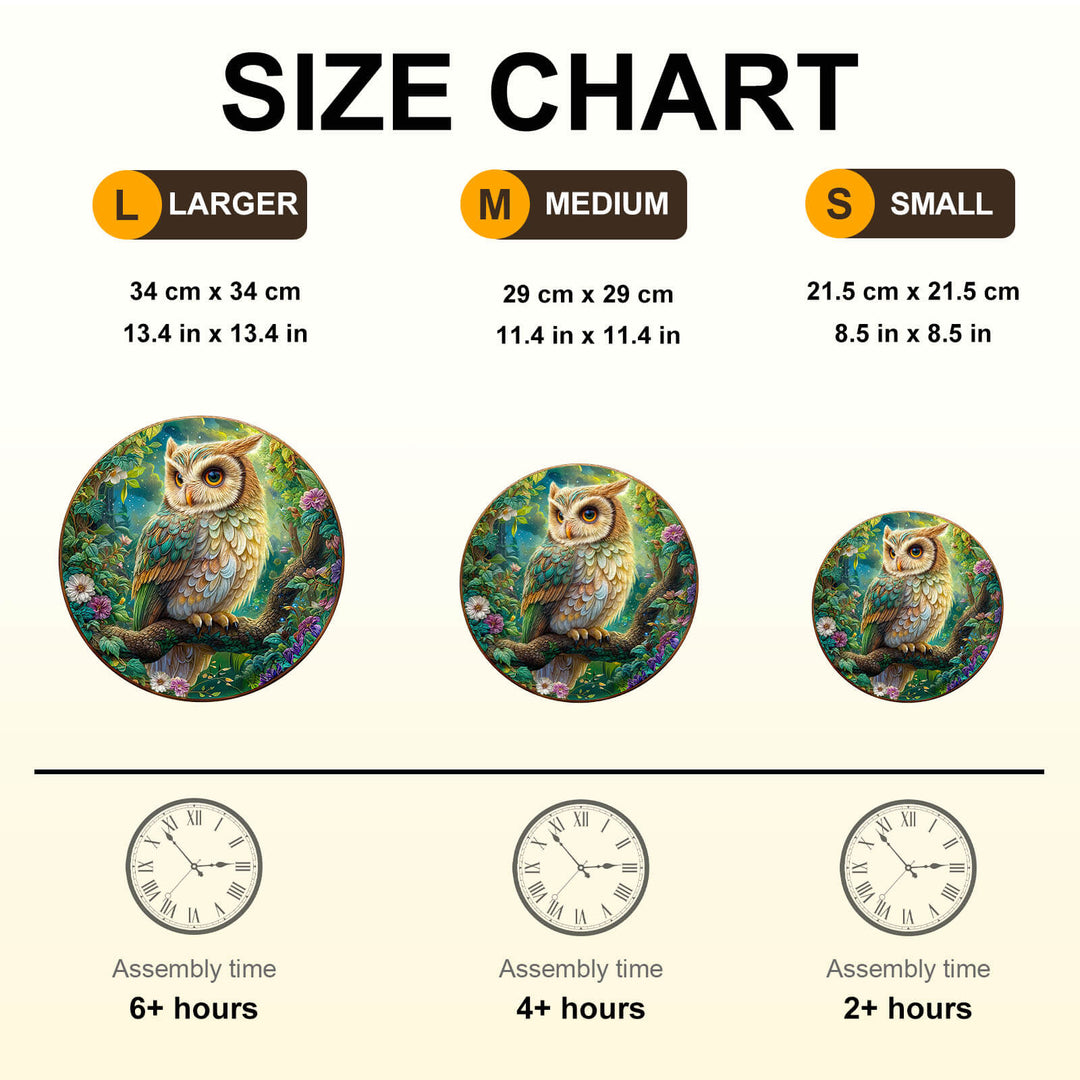 Moonlit Owl Wooden Jigsaw Puzzle