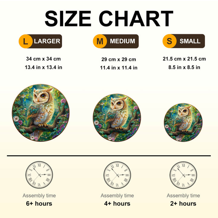 Moonlit Owl Wooden Jigsaw Puzzle