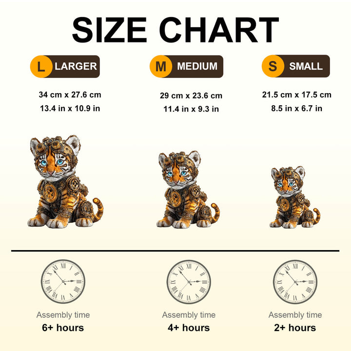 Punk tiger Wooden Jigsaw Puzzle