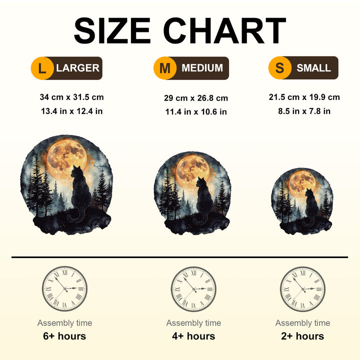 Moonlit Vigil Wooden Jigsaw Puzzle