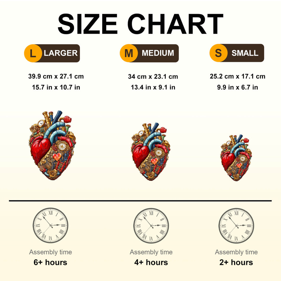 Mechanical Heart-2 Wooden Jigsaw Puzzle