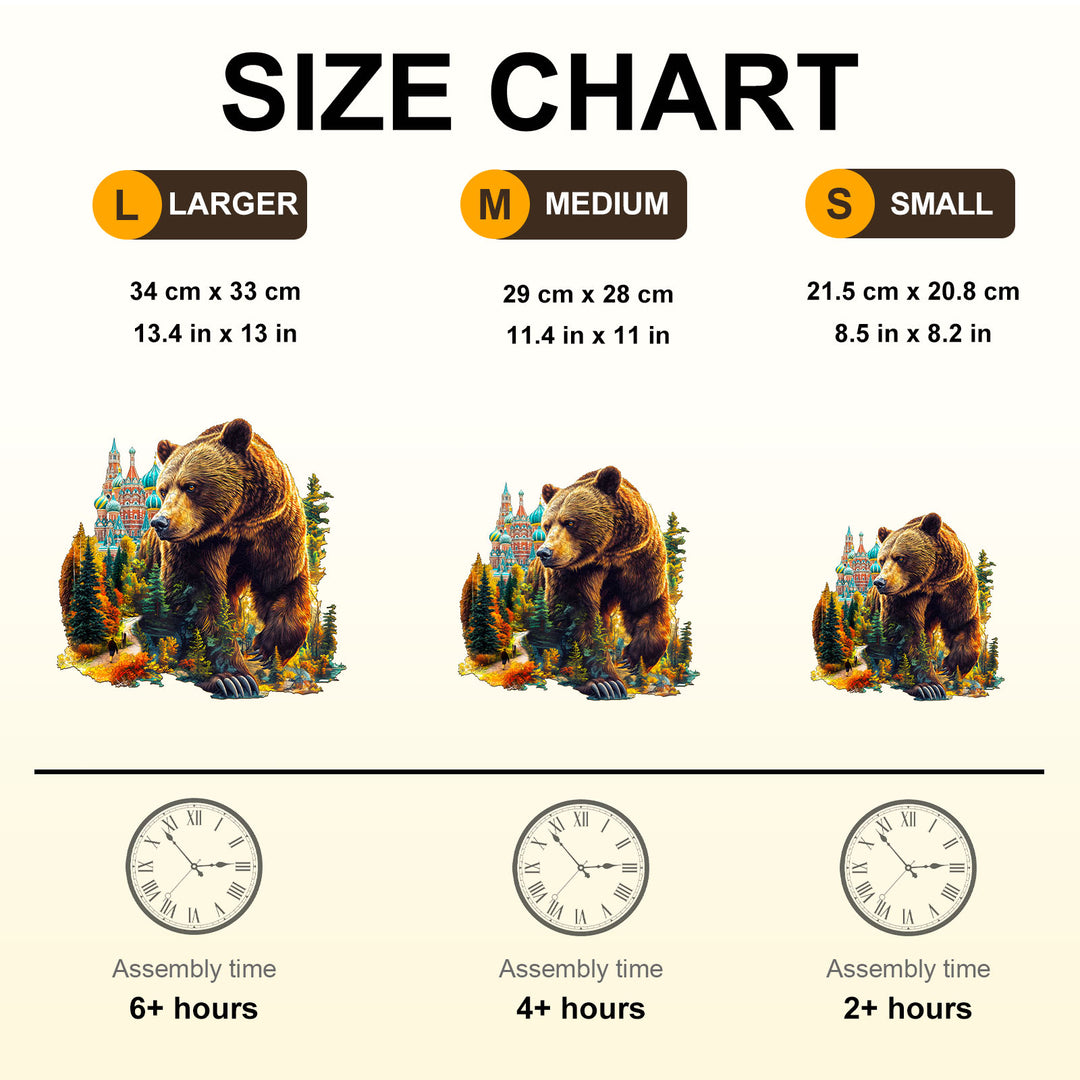 Bear and Basilica Wooden Jigsaw Puzzle