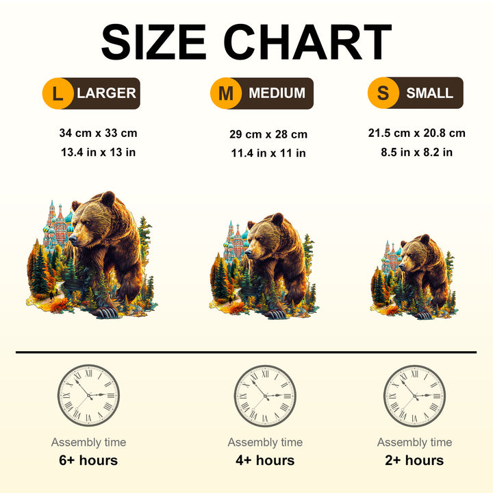 Bear and Basilica Wooden Jigsaw Puzzle