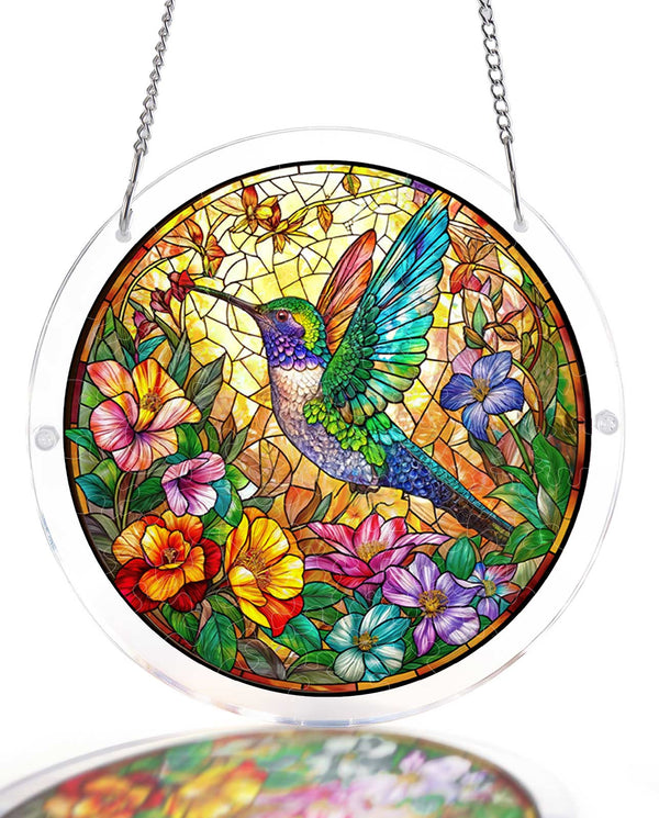 Acrylic Jigsaw Puzzle Suncatcher - Botanical Nectar Oasis