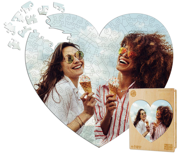 LOVE Style Personalized Friendship Photo Wooden Puzzle - Woodbests
