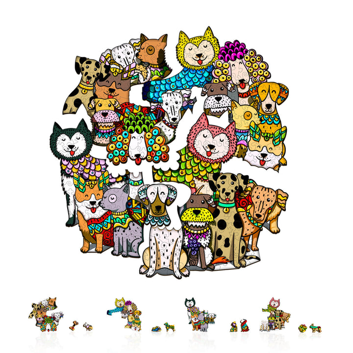Party Puzzle-Rich Dog