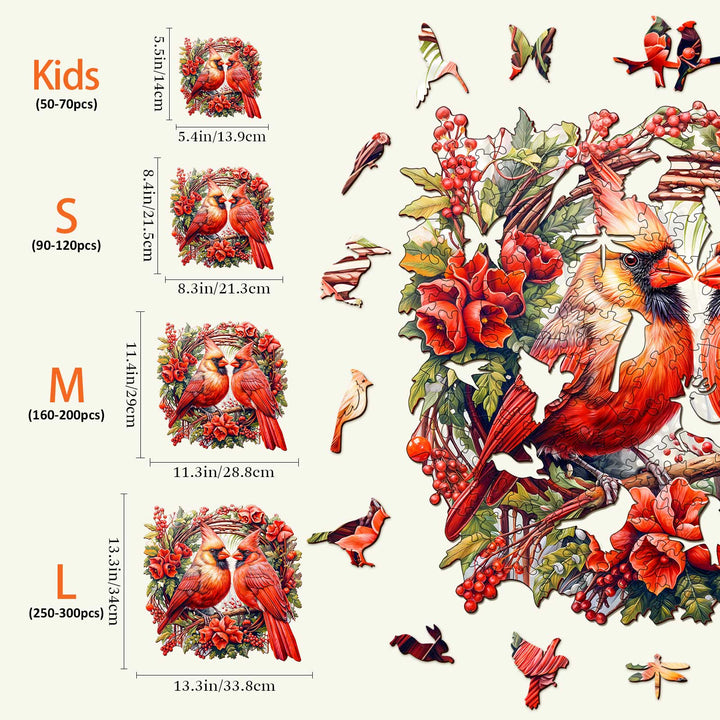 Cardinal Wooden Jigsaw Puzzle - Woodbests