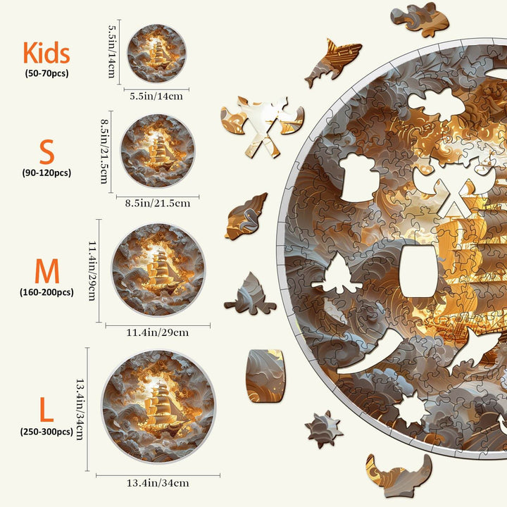 3D Sailing-2 Wooden Jigsaw Puzzle - Woodbests
