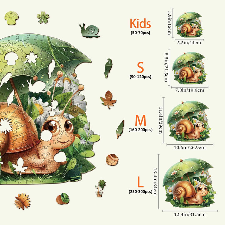 Leisurely Snail Wooden Jigsaw Puzzle