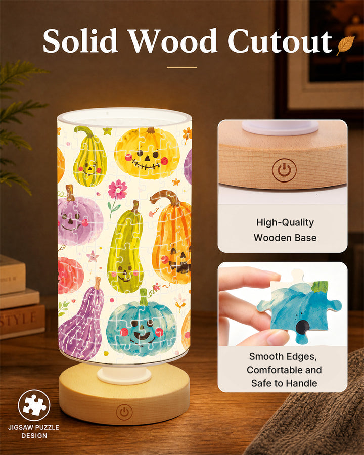DIY Dimmable Acrylic Cylindrical Puzzle Lamp - Pumpkin Pals Party