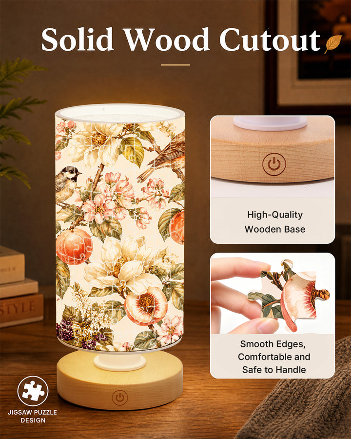 DIY Dimmable Acrylic Cylindrical Puzzle Lamp - Harvest Garden Birds