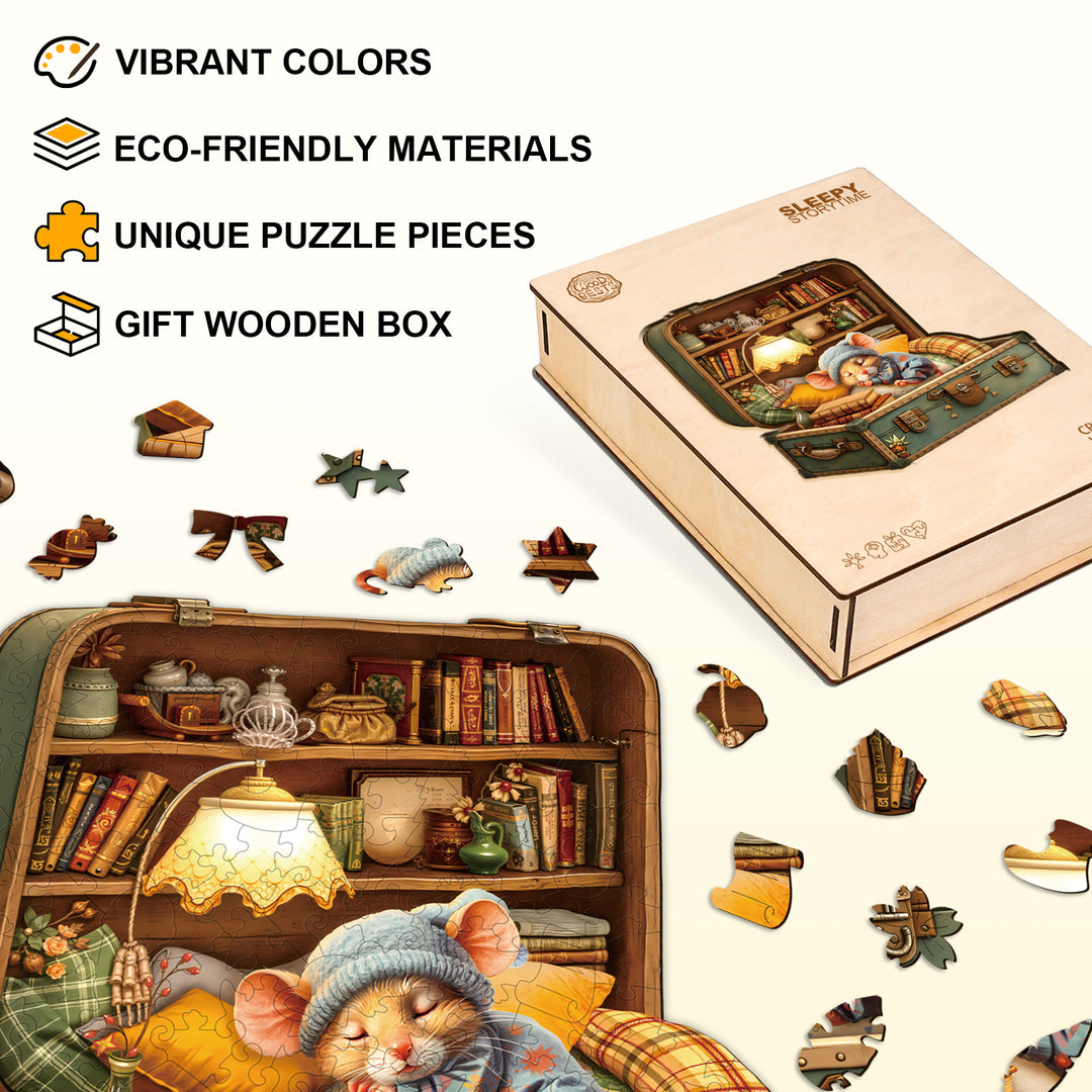 Sleepy Storytime Wooden Jigsaw Puzzle