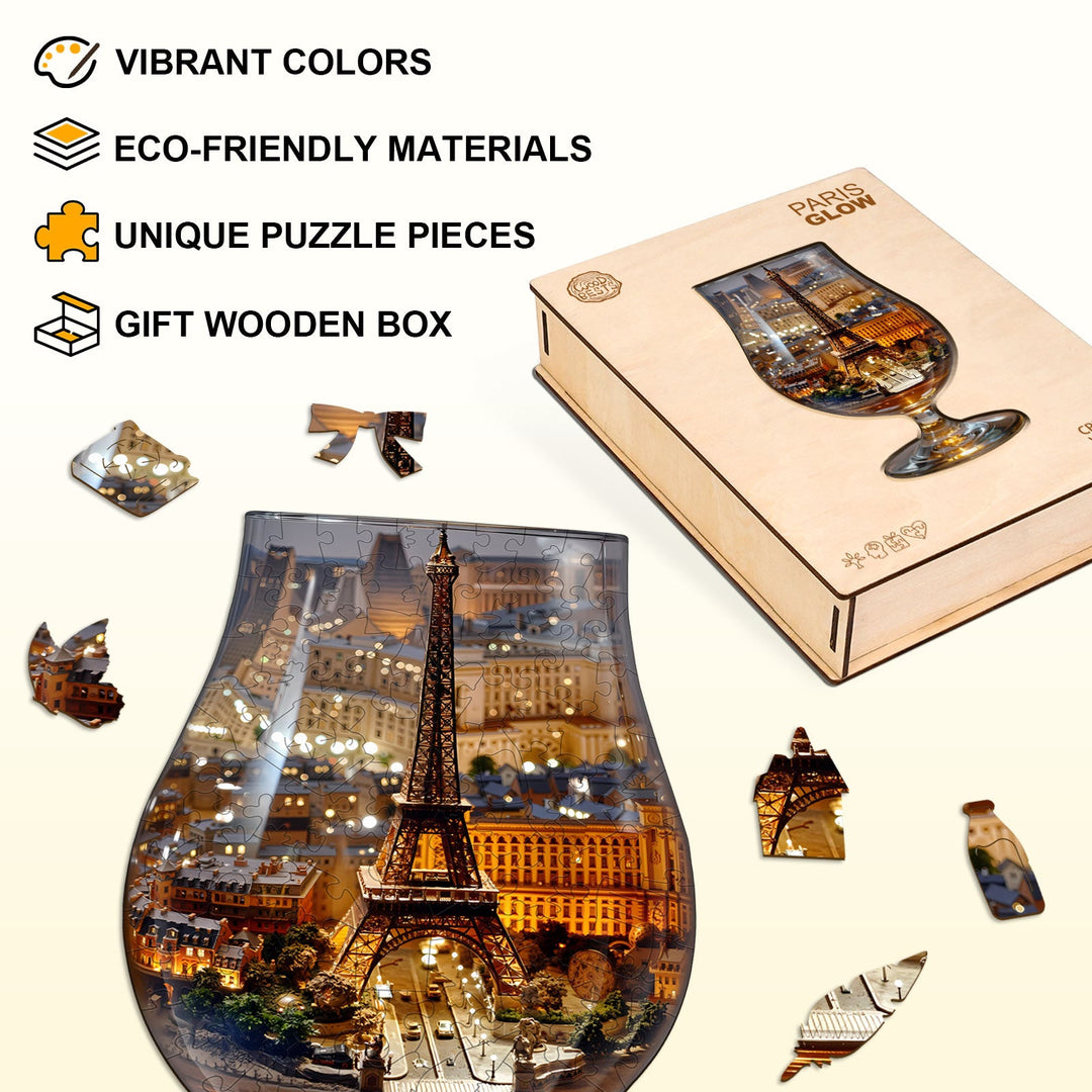 Paris Glow Wooden Jigsaw Puzzle