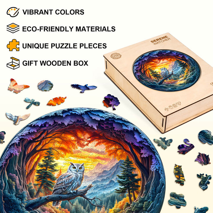Serene Watcher  Wooden Jigsaw Puzzle
