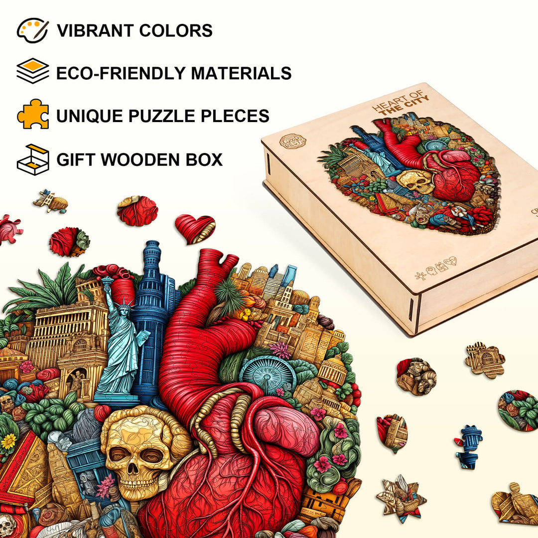 Heart of the City Wooden Jigsaw Puzzle