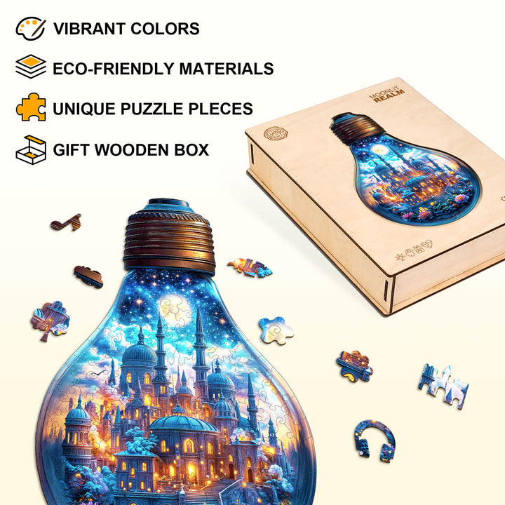 Moonlit Realm Wooden Jigsaw Puzzle