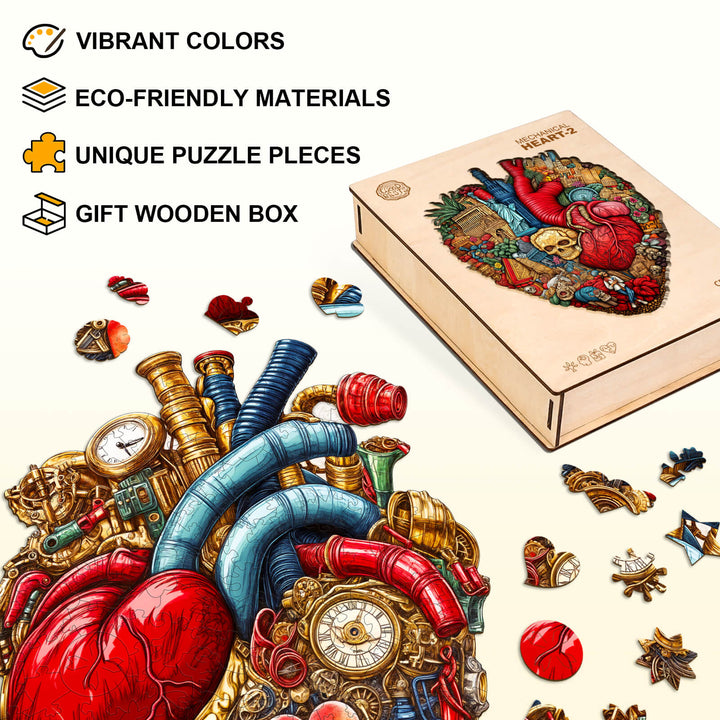 Mechanical Heart-2 Wooden Jigsaw Puzzle