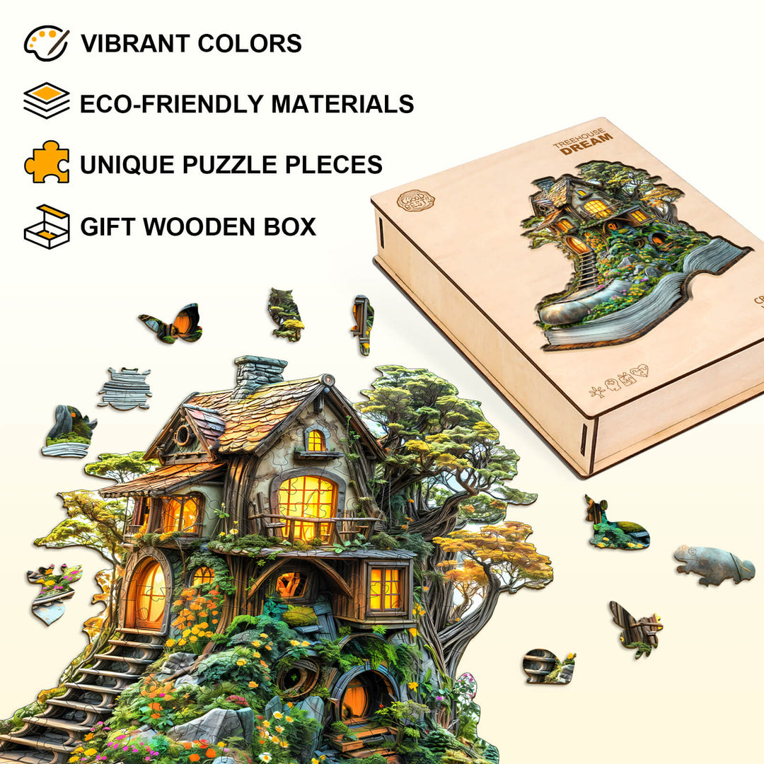 Treehouse Dream Wooden Jigsaw Puzzle