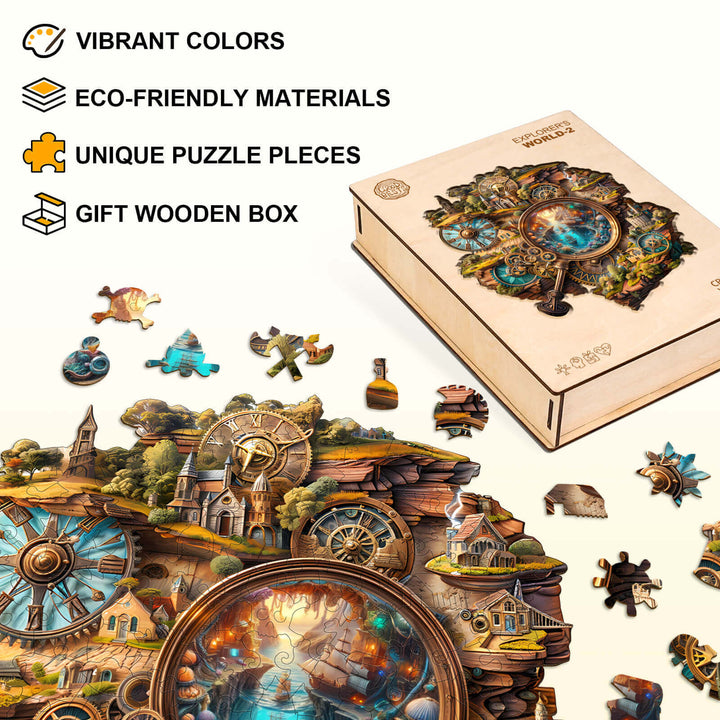 Explorer's World-2 Wooden Jigsaw Puzzle
