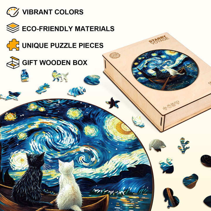 Starry Voyage Wooden Jigsaw Puzzle