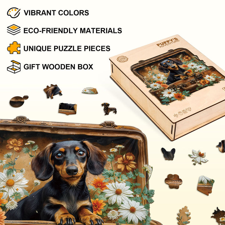 Puppy's Adventure Wooden Jigsaw Puzzle