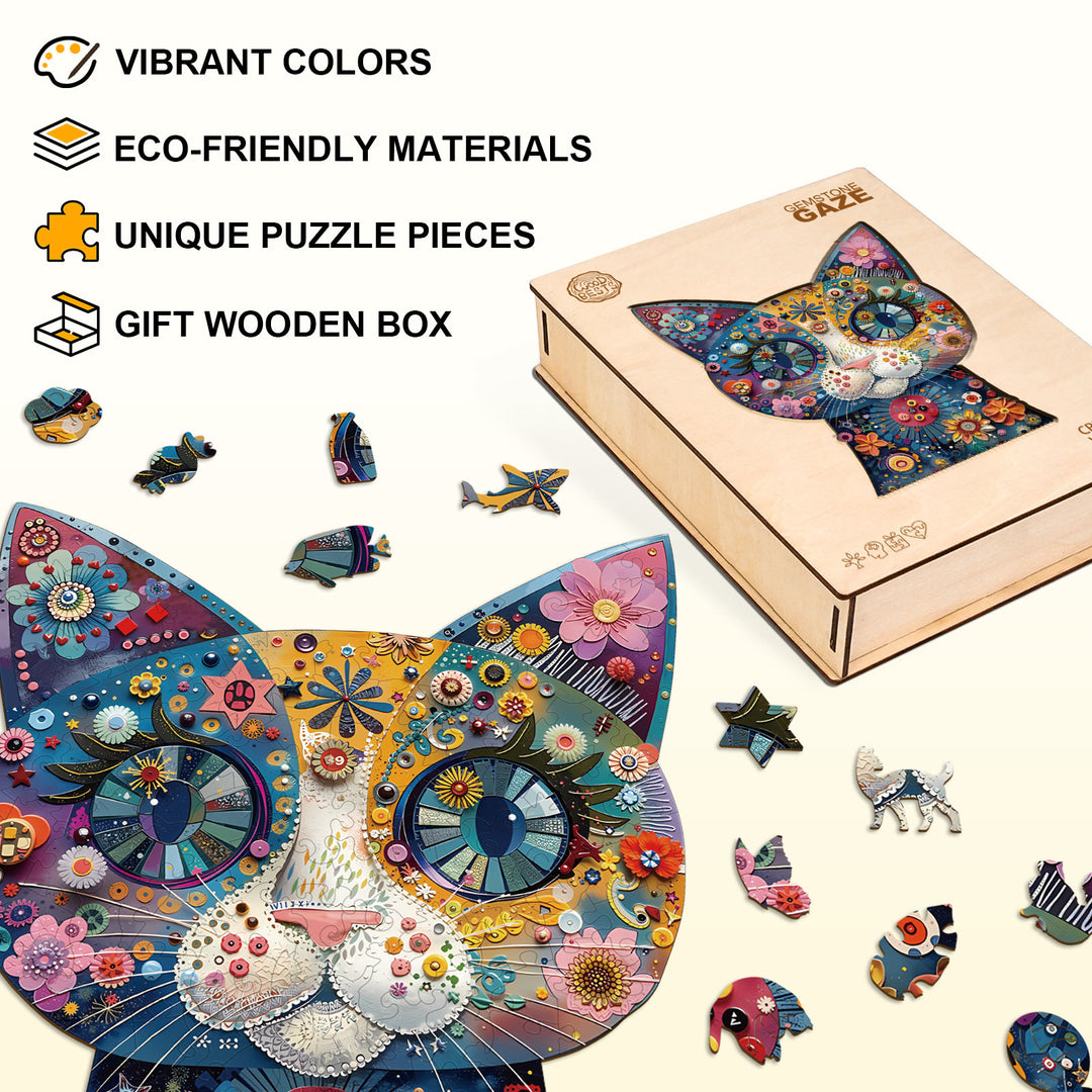 Gemstone Gaze Wooden Jigsaw Puzzle