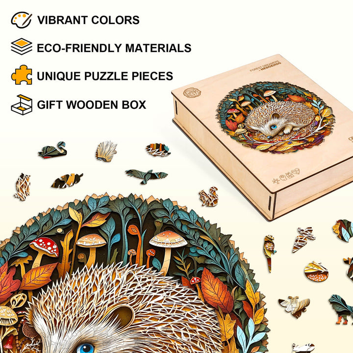 Forest Dreamers- Hedgehog Wooden Jigsaw Puzzle