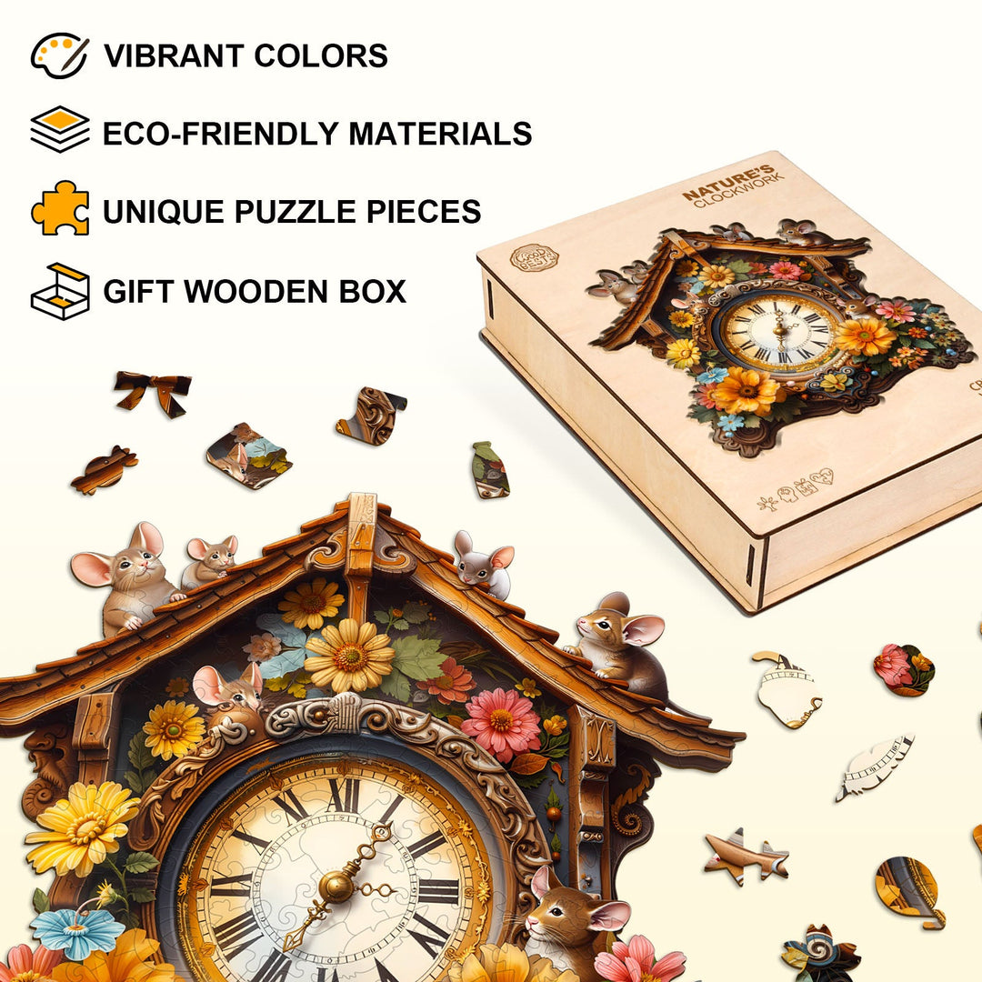 Nature's Clockwork Wooden Jigsaw Puzzle