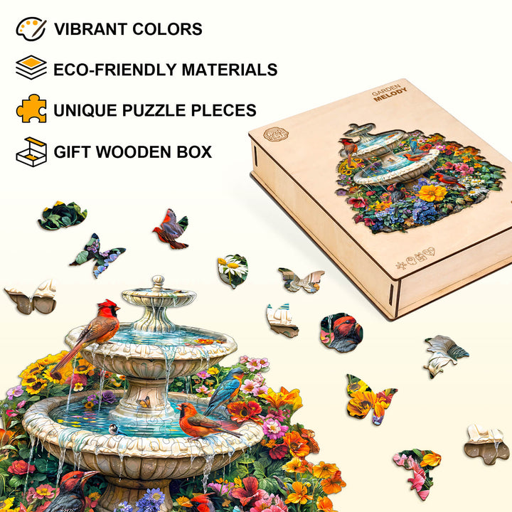 Garden Melody Wooden Jigsaw Puzzle