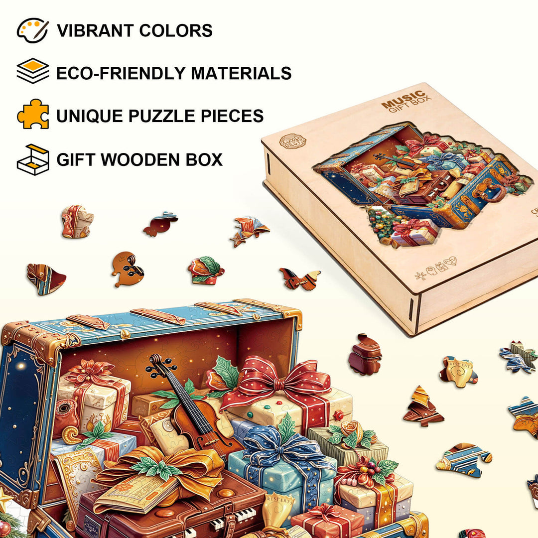Music Gift Box Wooden Jigsaw Puzzle
