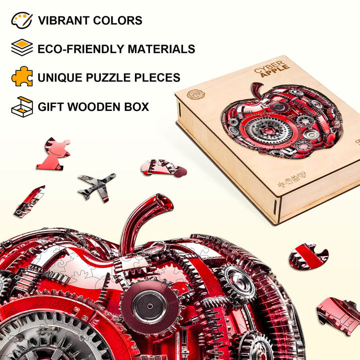Cyber Apple Wooden Jigsaw Puzzle