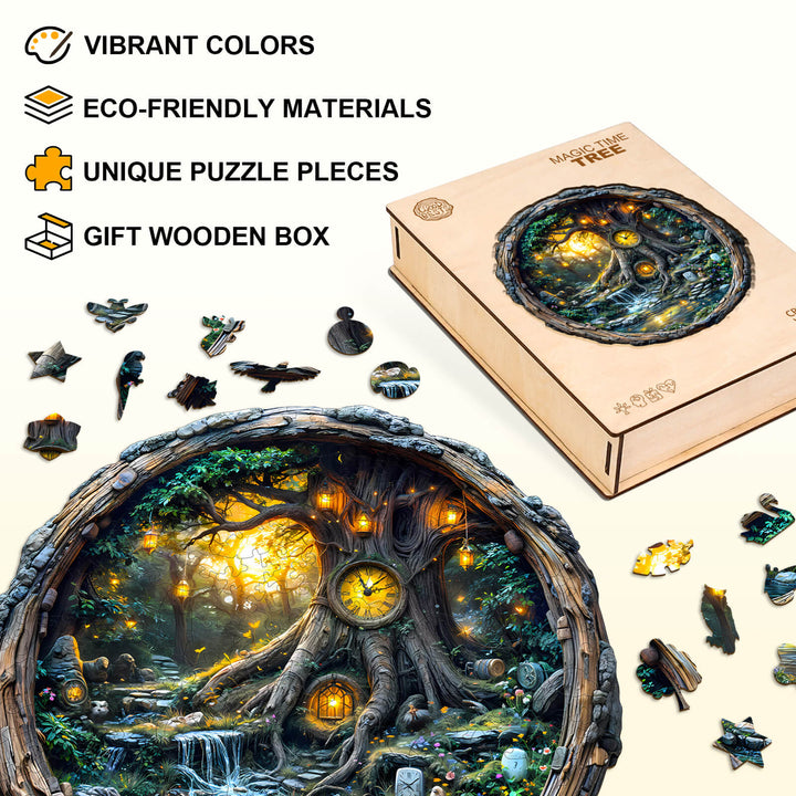 Magic time tree Wooden Jigsaw Puzzle