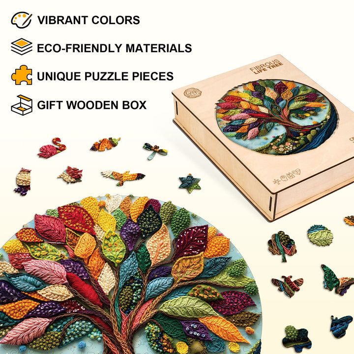 Fibrous life tree Wooden Jigsaw Puzzle