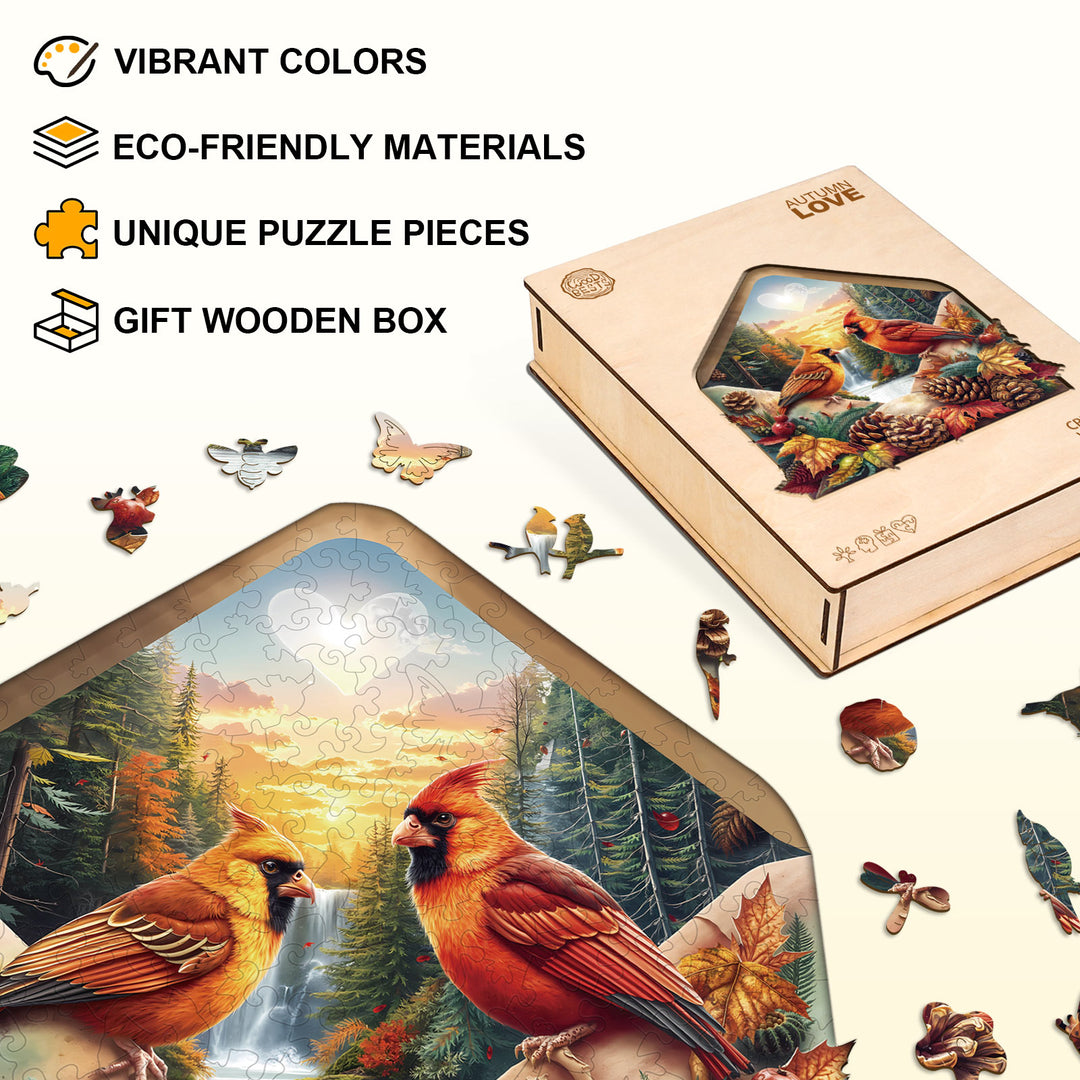 Autumn Love Wooden Jigsaw Puzzle