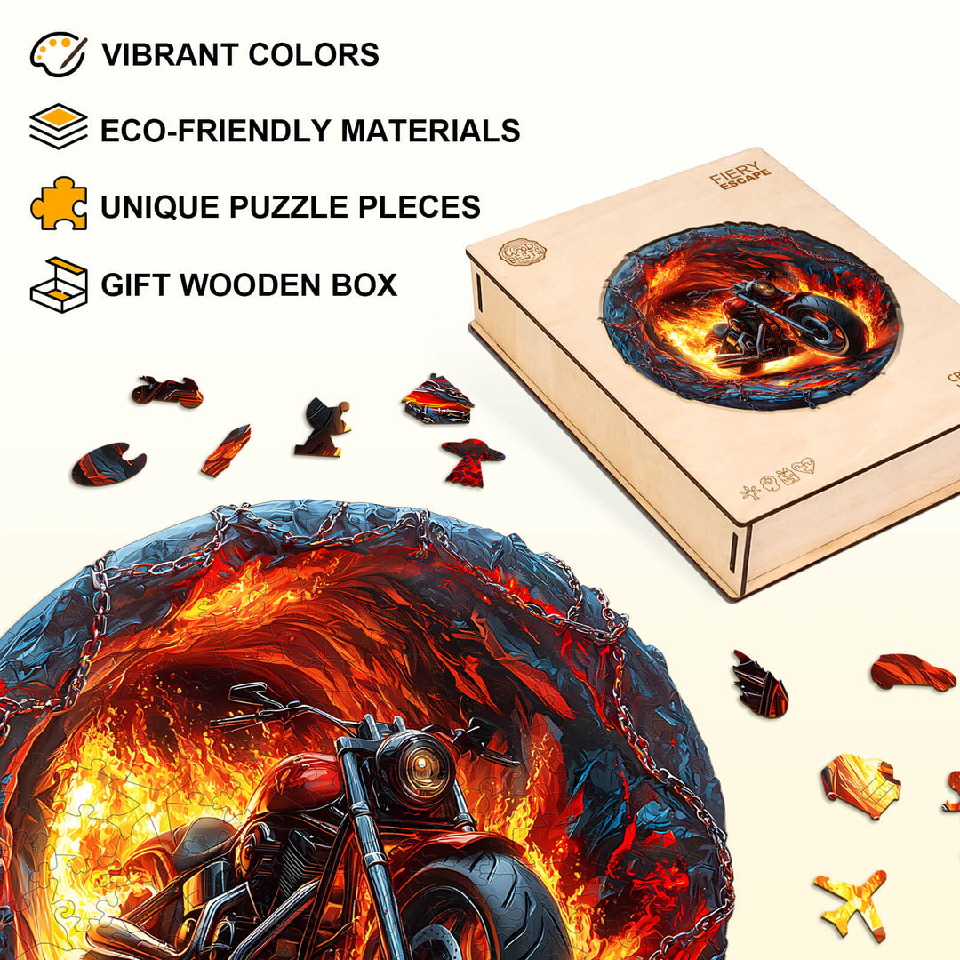 Fiery Escape Wooden Jigsaw Puzzle